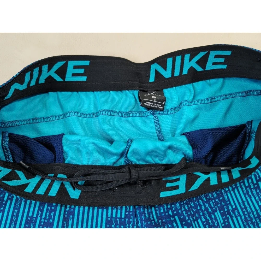 Nike Blue All All Over Print Training‎ Shorts Mens L  Athletic Active Gym Casual